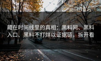 藏在时间线里的真相：黑料网、黑料入口、黑料不打烊以证据链，拆开看