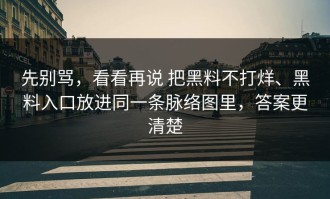 先别骂，看看再说 把黑料不打烊、黑料入口放进同一条脉络图里，答案更清楚