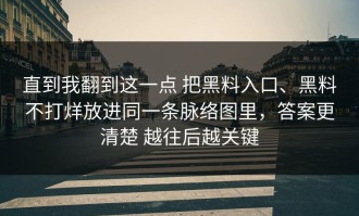 直到我翻到这一点 把黑料入口、黑料不打烊放进同一条脉络图里，答案更清楚 越往后越关键