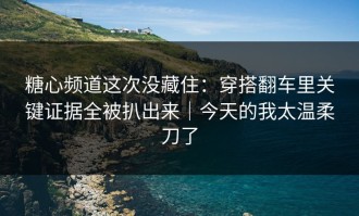 糖心频道这次没藏住：穿搭翻车里关键证据全被扒出来｜今天的我太温柔刀了