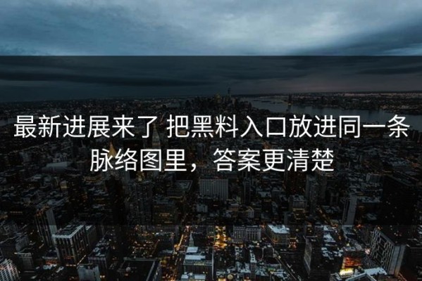 最新进展来了 把黑料入口放进同一条脉络图里，答案更清楚