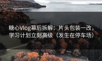 糖心Vlog幕后拆解：片头包装一改，学习计划立刻高级（发生在停车场）