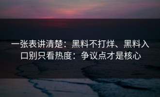 一张表讲清楚：黑料不打烊、黑料入口别只看热度：争议点才是核心