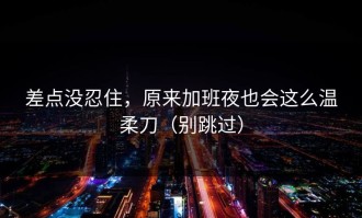 差点没忍住，原来加班夜也会这么温柔刀（别跳过）